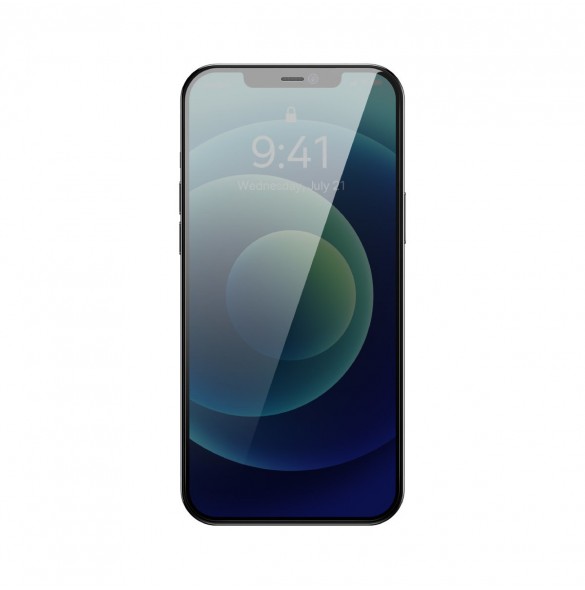 Baseus Privacy Härdat Glas för iPhone 12 Pro / 12 Helskärm 0,4 mm Sekretessfilter Anti Spy + Monteringssats