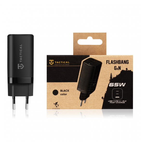 Tactical FlashBang GaN 65W Svart