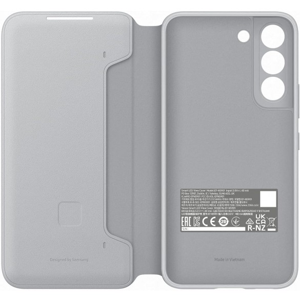 Samsung LED View Cover till Samsung Galaxy S22 - Ljusgrå EF-NS901PJE