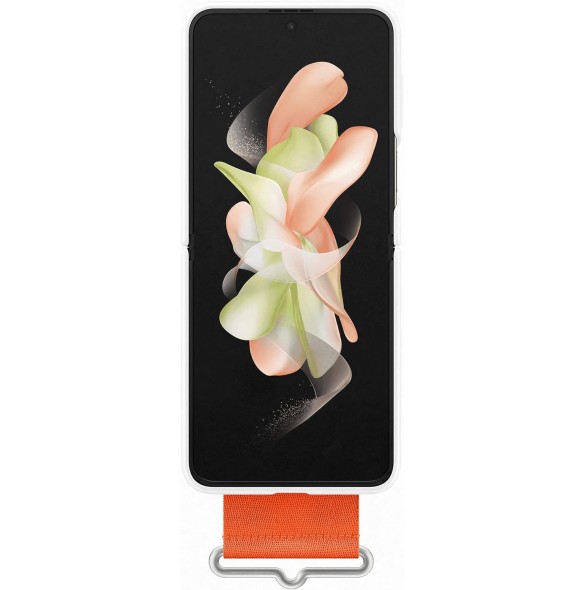 Samsung EF-GF721TWE Silicone Cover with Strap for Galaxy Z Flip 4 Vit