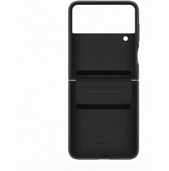 Samsung Galaxy Z FLIP4 Läderfack Svart EF-VF721LBE