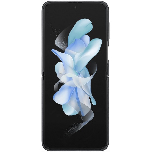 Samsung Galaxy Z FLIP4 Läderfack Svart EF-VF721LBE