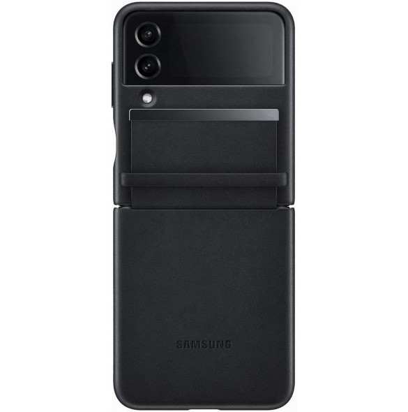 Samsung Galaxy Z FLIP4 Läderfack Svart EF-VF721LBE