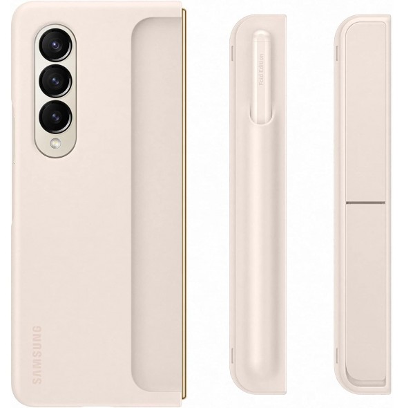 Samsung Galaxy Z Fold4 stående skal med Pen Sand EF-OF93PCUE