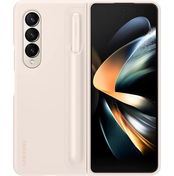 Samsung Galaxy Z Fold4 stående skal med Pen Sand EF-OF93PCUE