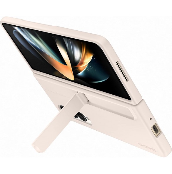 Samsung Galaxy Z Fold4 stående skal med Pen Sand EF-OF93PCUE