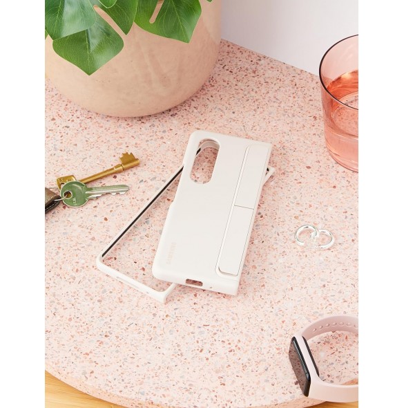 Samsung Galaxy Z Fold4 stående skal med Pen Sand EF-OF93PCUE