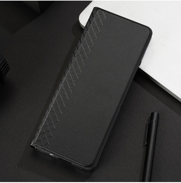 Dux Ducis Bril Läder Flip Wallet-fodral till Samsung Galaxy Z Fold5 5G - Svart