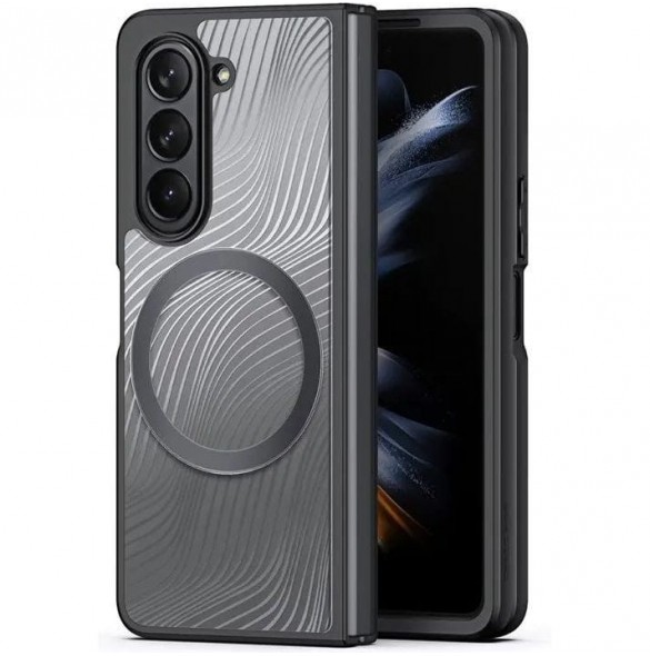Samsung Galaxy Z Fold5 5G pansarfodral kompatibelt med MagSafe Dux Ducis Aimo Mag - svart
