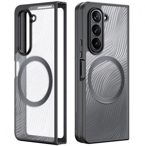 Samsung Galaxy Z Fold5 5G pansarfodral kompatibelt med MagSafe Dux Ducis Aimo Mag - svart