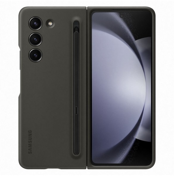 Silikonfodral Set för Samsung Galaxy Z Fold 5 Slim Fodral med Stylus + 25W USB C Väggladdare - Svart