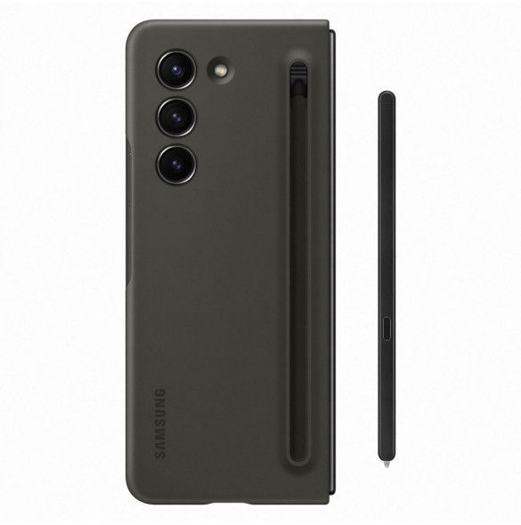 Silikonfodral Set för Samsung Galaxy Z Fold 5 Slim Fodral med Stylus + 25W USB C Väggladdare - Svart