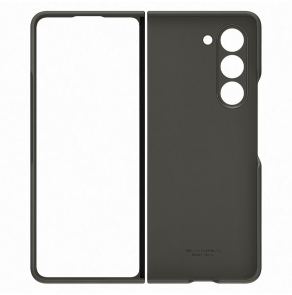 Silikonfodral till Samsung Galaxy Z Fold 5 med stativ och rem - svart