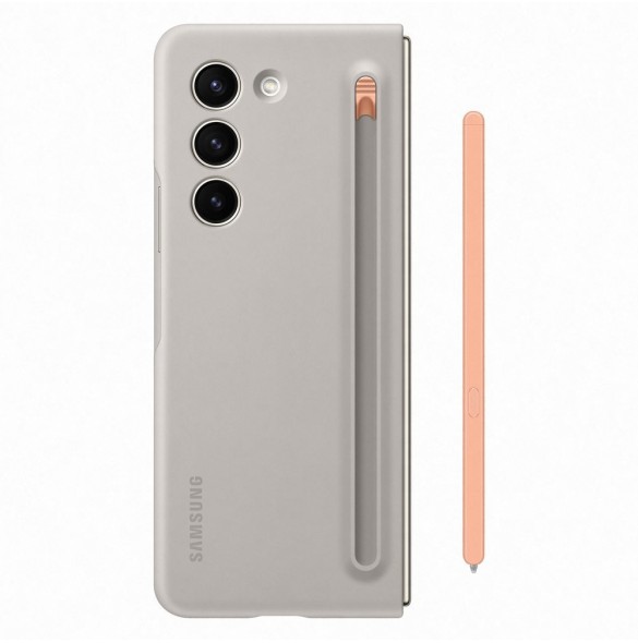 Silikonfodral till Samsung Galaxy Z Fold 5 Slim Fodral + stylus - beige (OF94PCUE)