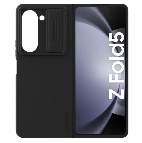 Nillkin CamShield Silikonfodral till Samsung Galaxy Z Fold 5 med kameraskydd - Svart