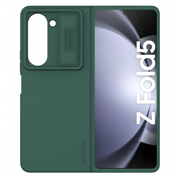 Nillkin CamShield Silikonfodral till Samsung Galaxy Z Fold 5 med kameraskydd - mörkgrön