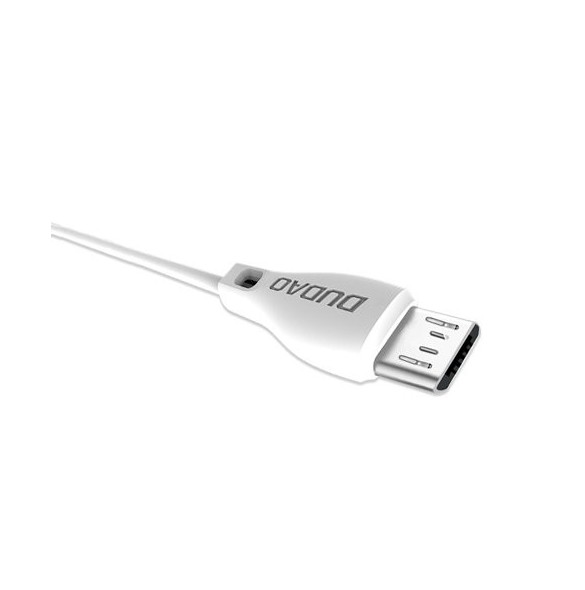 Dudao-kabel mikro-USB-kabel 2,4A 1m vit (L4M 1m vit)
