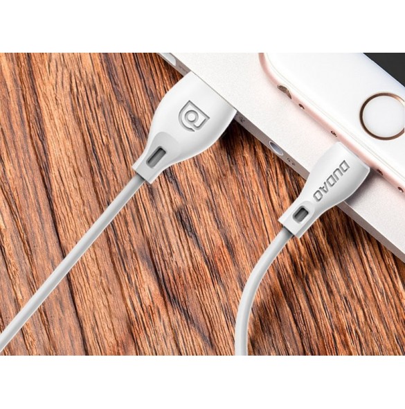 Dudao-kabel mikro-USB-kabel 2,4A 1m vit (L4M 1m vit)