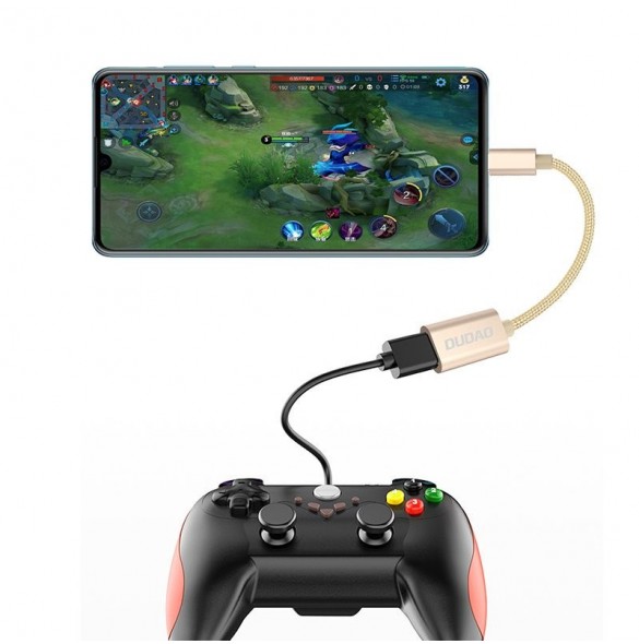 Dudao adapteradapter OTG-kabel från USB 2.0 till mikro-USB grå (L15M)