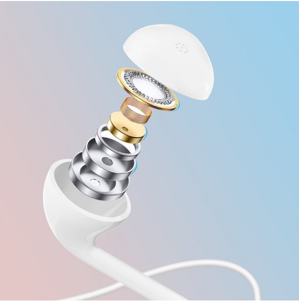 Dudao in-ear trådbunden minijack 3,5 mm headset vit (X10S vit)