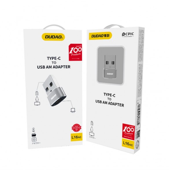 Dudao-adapter från USB Type-C till USB-svart (L16AC svart)