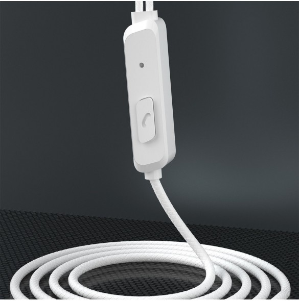 Dudao hörlurar med kabel USB Type C 1,2 m vit (X3B-W)