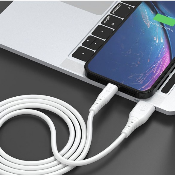 Dudao-kabel USB - USB Type C 6A-kabel 1 m vit (TGL3T)