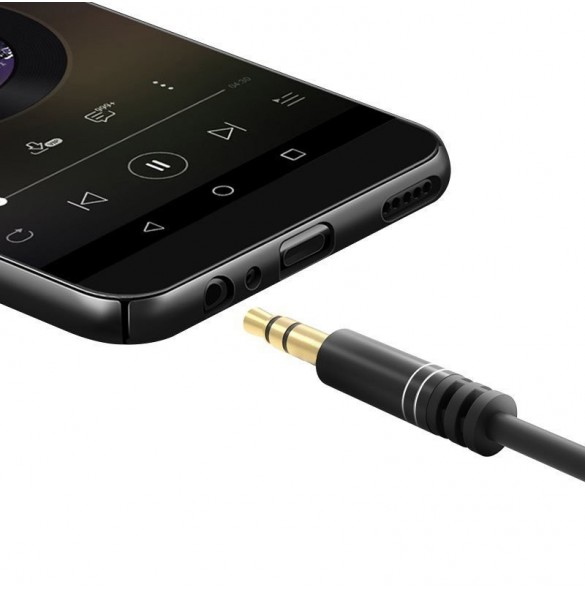Dudao vinklad kabel AUX minijack 3,5 mm kabel 1 m vit (L11 vit)