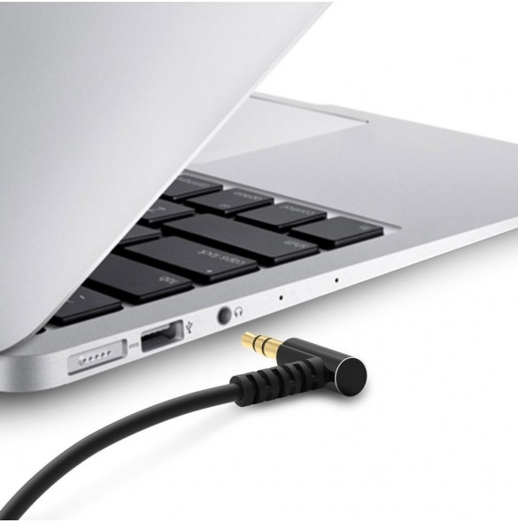 Dudao vinklad kabel AUX minijack 3,5 mm kabel 1 m vit (L11 vit)