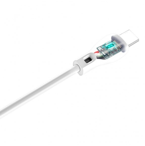 Dudao-kabel USB Typ C 2.1A 2m vit (L4T 2m vit)
