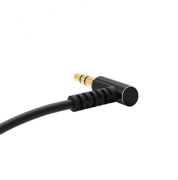 Dudao vinklad kabel AUX minijack 3,5 mm kabel 1m svart (L11 svart)