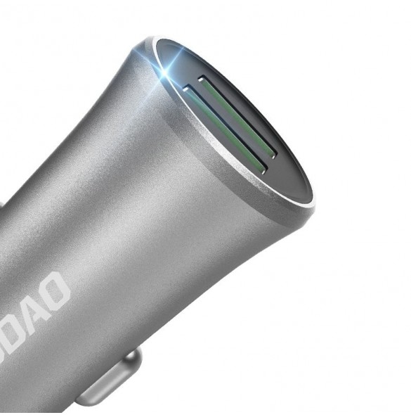 Dudao 3.4A smart billaddare 2x USB silver (R6S silver)