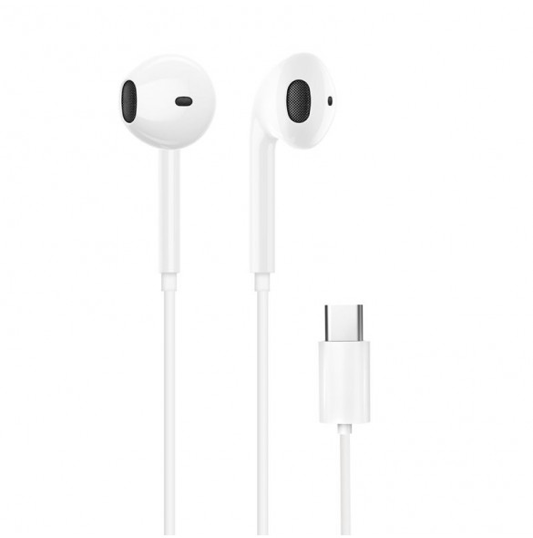 Dudao in-ear-hörlurar med USB Type-C-kontakt vit (X3C)