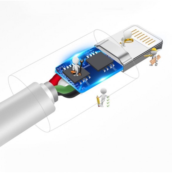 Dudao kabel USB / Lightning 3A 1m vit (L1L vit)