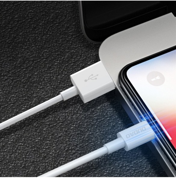 Dudao kabel USB / Lightning 3A 1m vit (L1L vit)