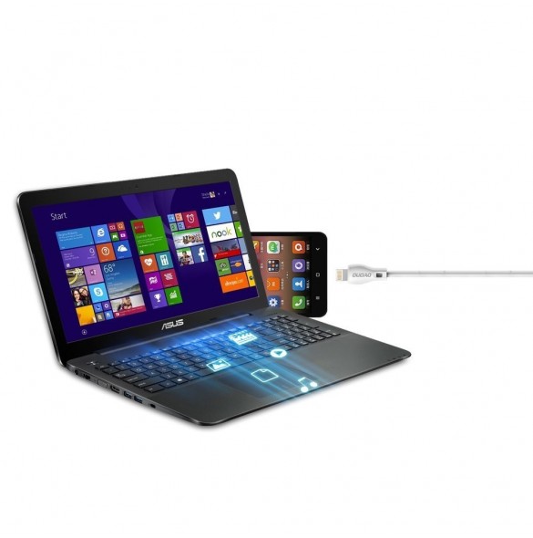 Dudao-kabel USB / Lightning 2.1A-kabel 2m vit (L4L 2m vit)