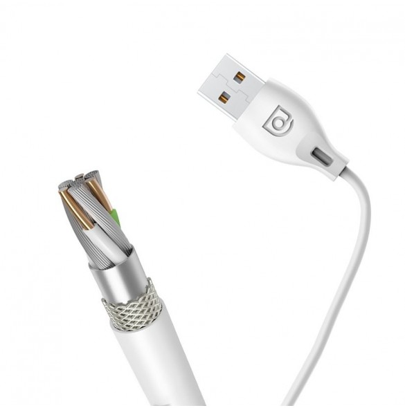 Dudao-kabel USB / Lightning 2.1A-kabel 2m vit (L4L 2m vit)