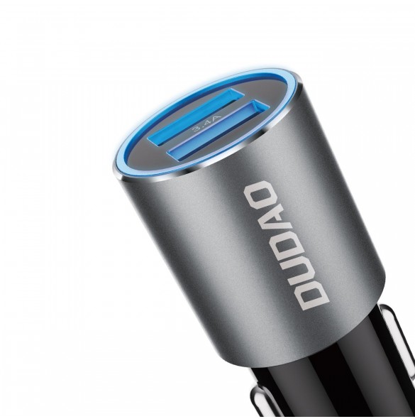 Dudao billaddare 2x USB 3.4A grå (R5s grå)