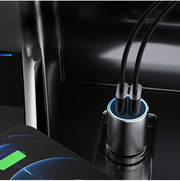 Dudao billaddare 2x USB 3.4A grå (R5s grå)