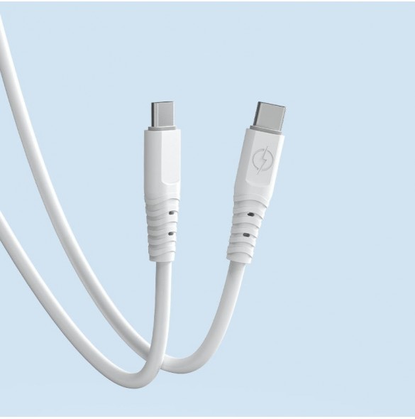 Dudao kabel, kabel USB Typ C - USB Typ C 6A 100W PD 1m vit (TGL3C)