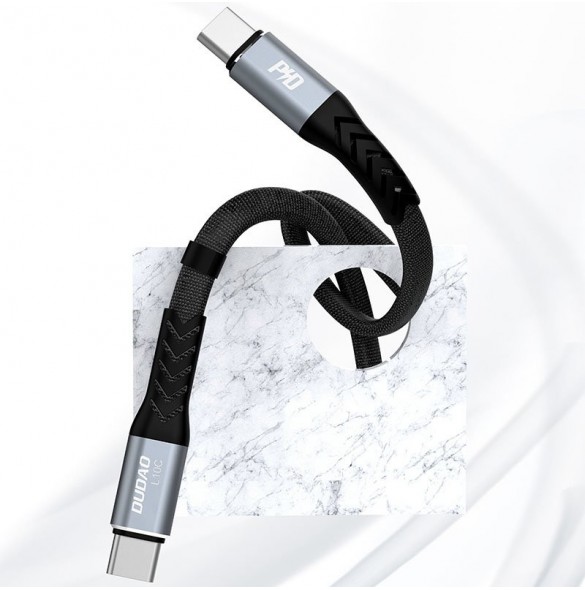 Dudao L10C-kabel USB Typ C - USB Typ C PD100W 0,23 m svart (L10C)
