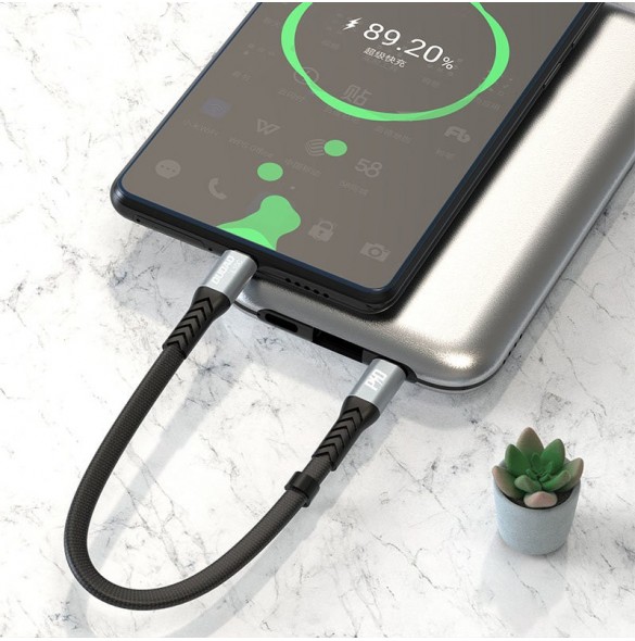 Dudao L10C-kabel USB Typ C - USB Typ C PD100W 0,23 m svart (L10C)
