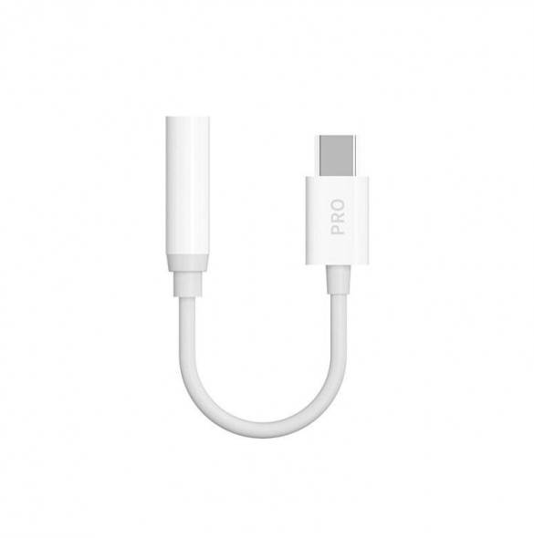 Dudao ljudadapter hörlursadapter från USB Type C till minijack 3,5 mm vit (L16CPro vit)