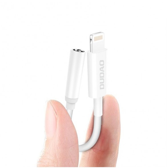 Dudao ljudadapter hörlursadapter från Lightning till 3,5 mm minijack vit (L16i vit)