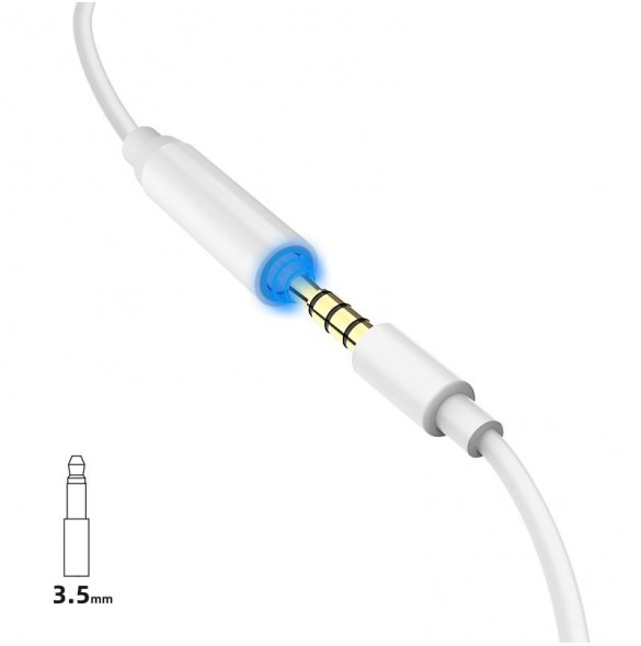 Dudao ljudadapter hörlursadapter från Lightning till 3,5 mm minijack vit (L16i vit)