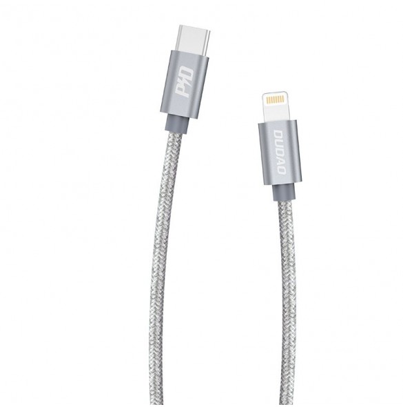 Dudao-kabel USB Typ C-kabel - Lightning Power Delivery 45W 1m grå (L5Pro grå)