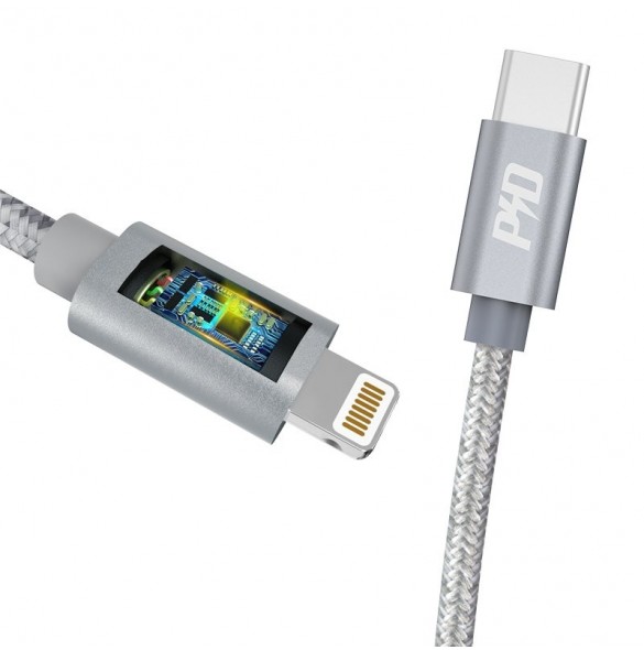 Dudao-kabel USB Typ C-kabel - Lightning Power Delivery 45W 1m grå (L5Pro grå)
