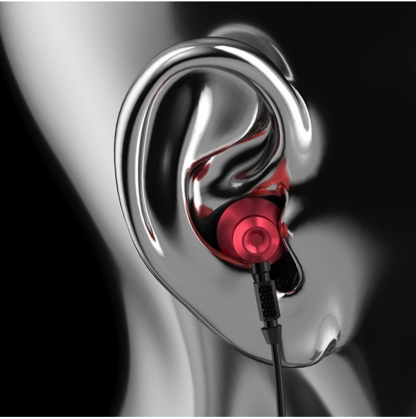 Dudao Metal Wired Earbuds 3,5 mm Mini Jack Grey (X2C-Gray)