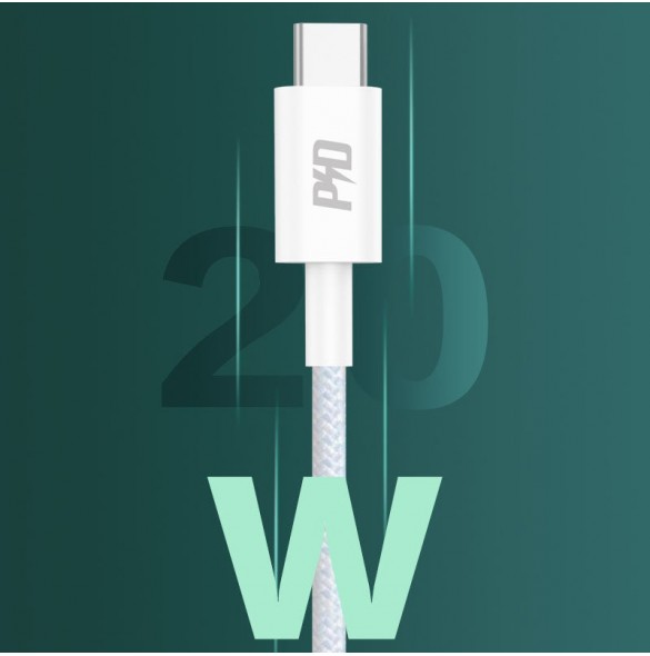 Dudao L6E kabel USB Typ C - Lightning PD 20W 1m vit (L6E)