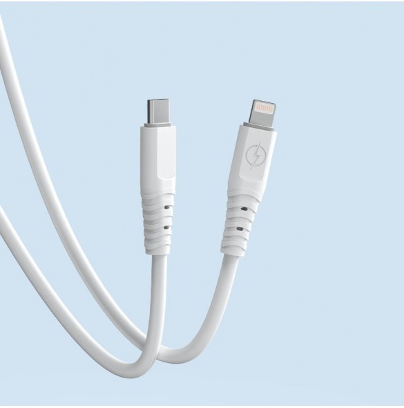 Dudao-kabel, USB Typ C-kabel - Lightning 6A 65W PD vit (TGL3X)